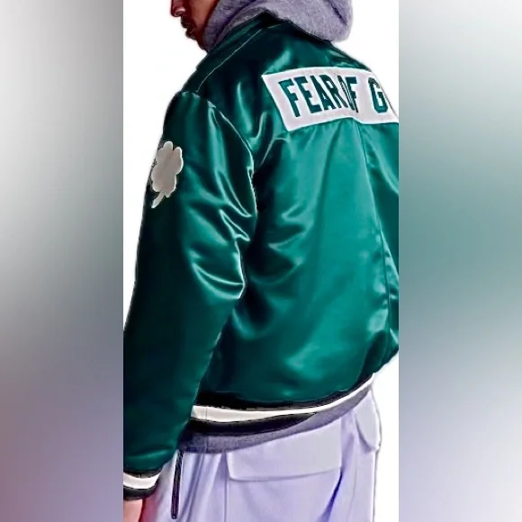 NWT Green Satin/Silk Quarter-Zip Pullover by fear of god xl mens collection 2 !! - Picture 5 of 17